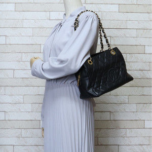 Chanel Caviar Bag PST Shoulder Black Matelasse